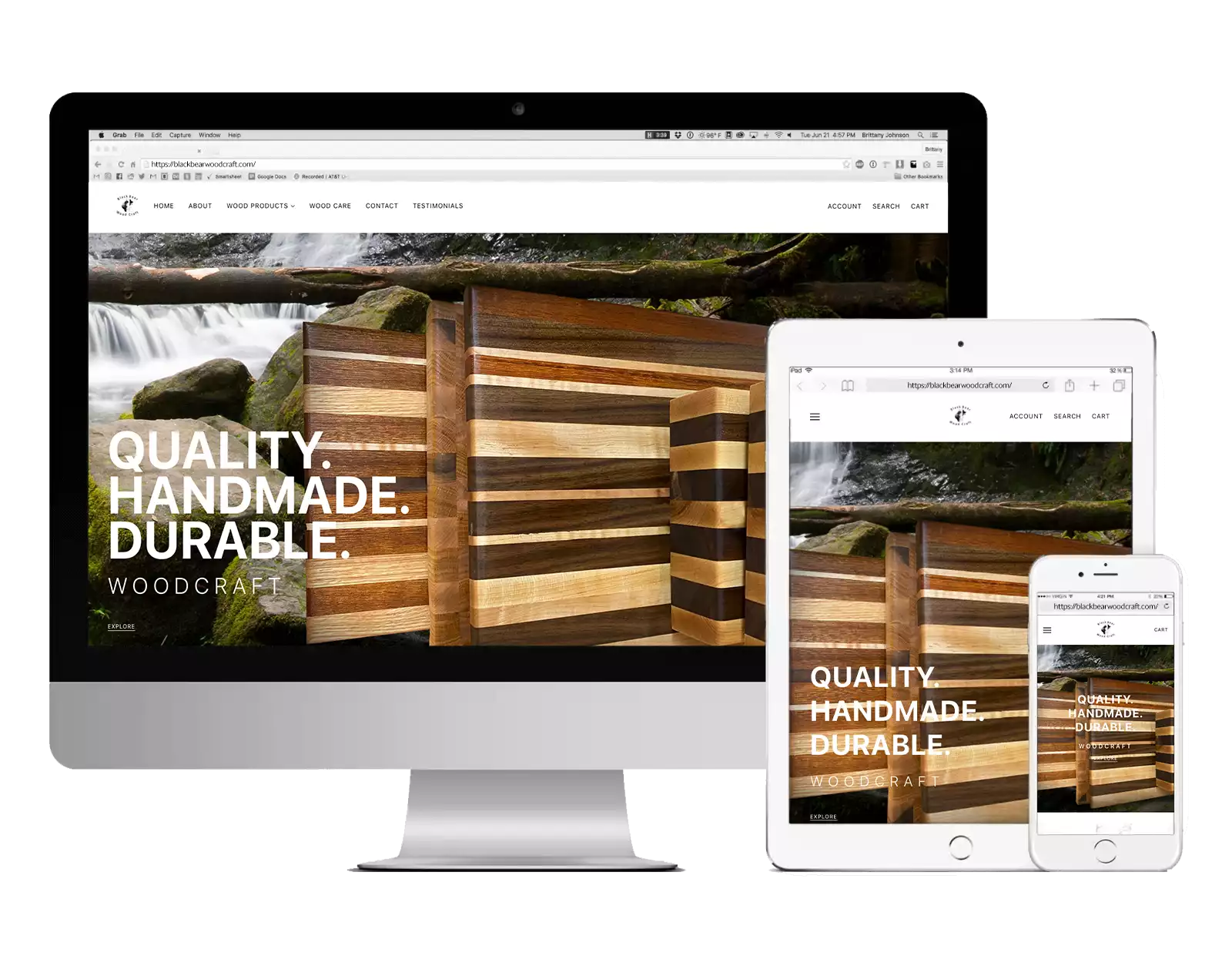 Black Bear Wood Craft Website